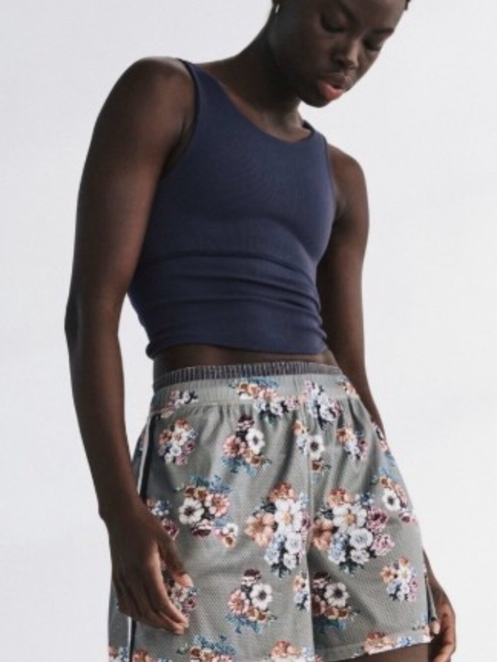 Free People FP Movement "When in Venice" printed mesh shorts SP, NWOT